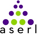 A logo with purple and green dots

Description automatically generated